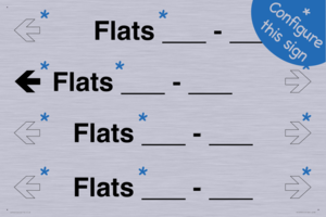 Four Flat Directional Section Transparent background Black text